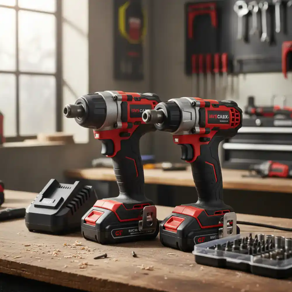 High torque impact driver and drill set